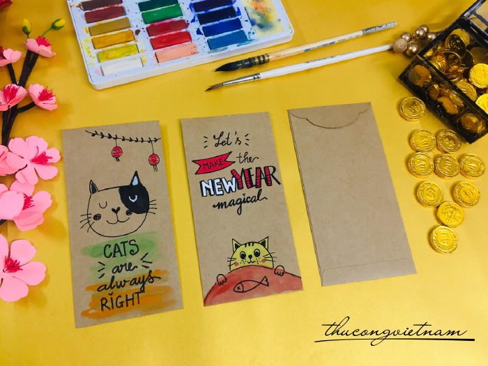 Set 2 bao lì xì handmade mẫu 22